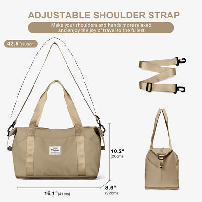 Travel Duffel Bag, Sports Tote Gym Bag, Shoulder Weekender Overnight Bag for Women - Colors A