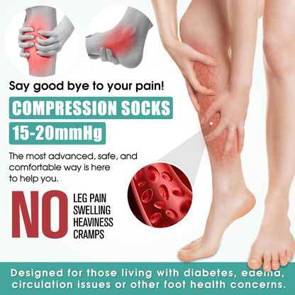 Laite Hebe 3 Pack Medical Compression Sock-Compression Sock For Women and Men Circulation -Best for Running,Nursing,Athletic Sports