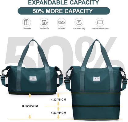 Travel Duffel Bag, Sports Tote Gym Bag, Shoulder Weekender Overnight Bag for Women - Colors A