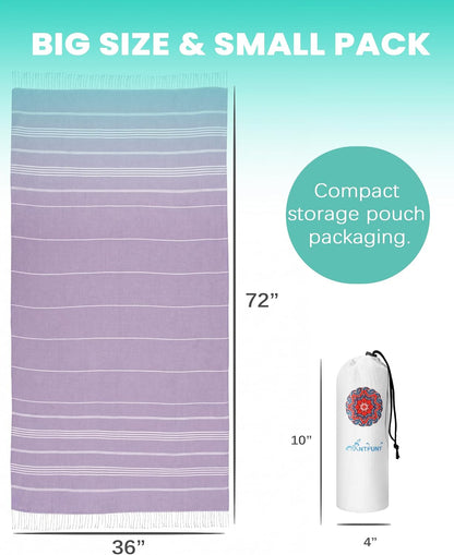 Antfuny Turkish Beach Towels Vacation Essentials Quick Dry Sand Free Oversized Bath Pool Swim Towel Extra Large XL Blanket Adult Travel Cruise Accessories Must Haves Clearance Stuff Necessities - Colors B