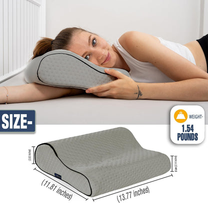 Travel & Camping Comfortable Memory Foam Pillow – Easy to Carry Portable Bag – Temperature Regulating Pillow Case