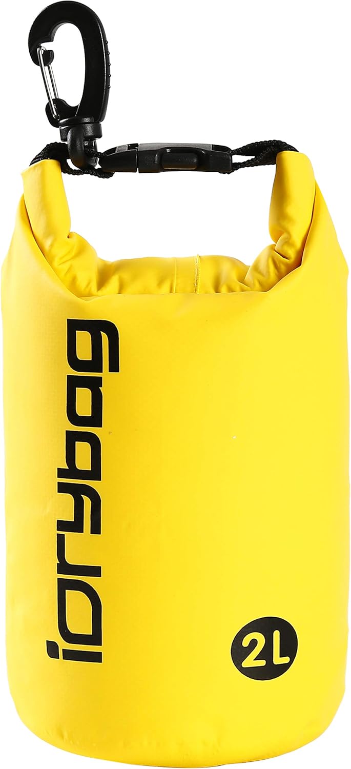 IDRYBAG Dry Bag for Kayaking Waterproof 2L/5L/10L/15L/20L, Small Dry Sack Waterproof Bag for Boating
