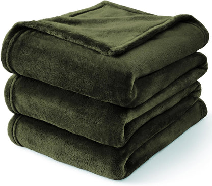 BEDELITE Fleece Blanket Black Throw Blankets for Couch & Bed, Luxury Plush Cozy Fuzzy Blanket 50x60 inches, Super Soft Warm Lightweight Throw Blanket for Travel Camping - Colors B