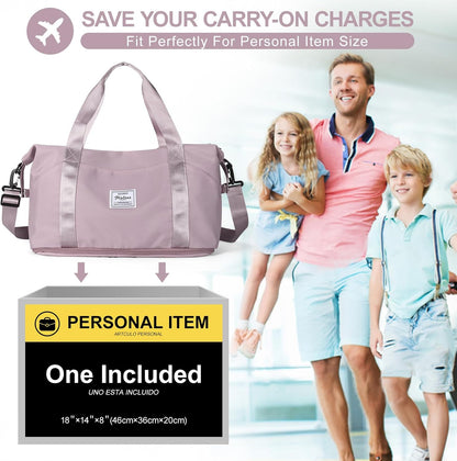Travel Duffel Bag, Sports Tote Gym Bag, Shoulder Weekender Overnight Bag for Women - Colors A