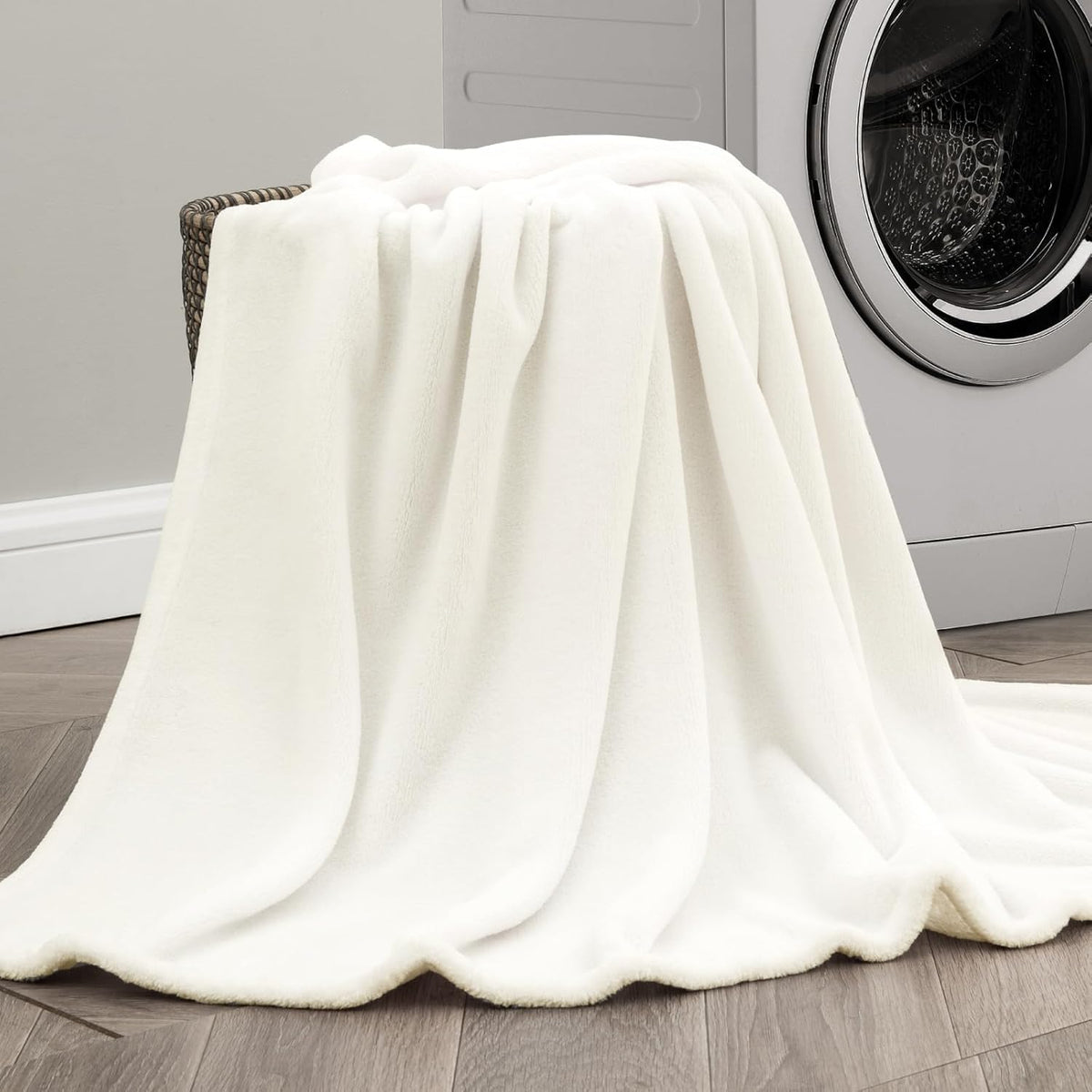 Fleece Blanket Soft Plush Throw for Couch Black 50"x60" - Colors A