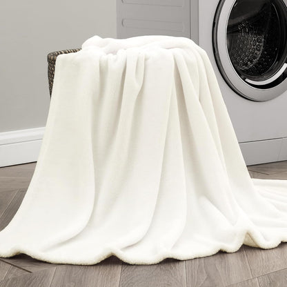 Fleece Blanket Soft Plush Throw for Couch Black 50"x60" - Colors A