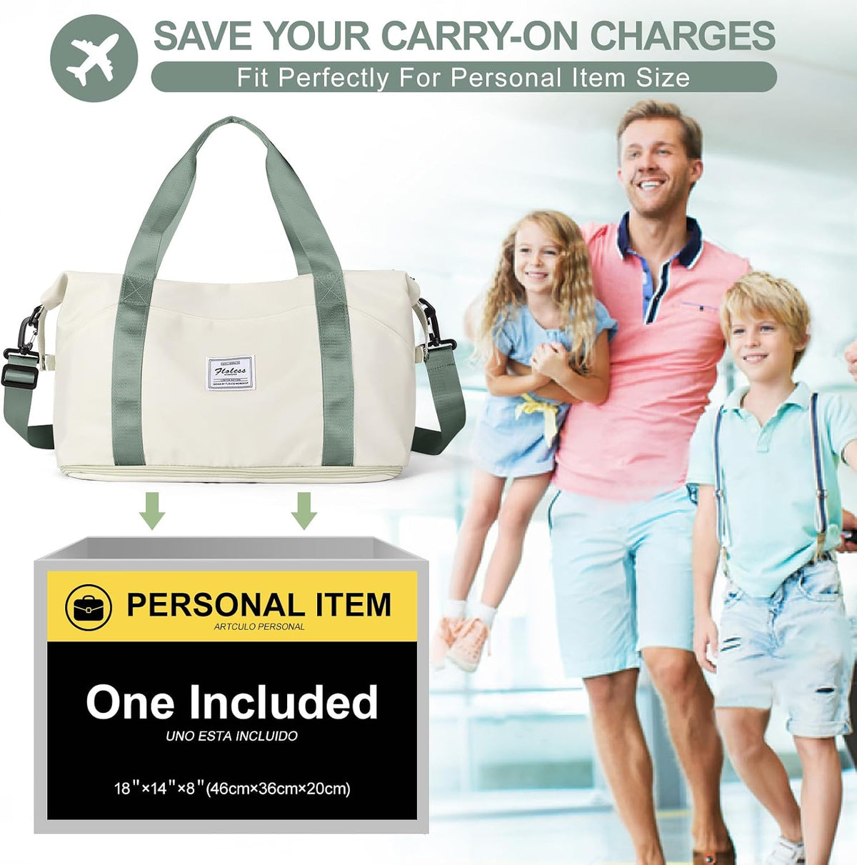 Travel Duffel Bag, Sports Tote Gym Bag, Shoulder Weekender Overnight Bag for Women - Colors B
