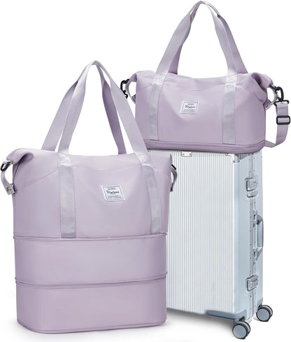 Travel Duffel Bag, Sports Tote Gym Bag, Shoulder Weekender Overnight Bag for Women - Colors A