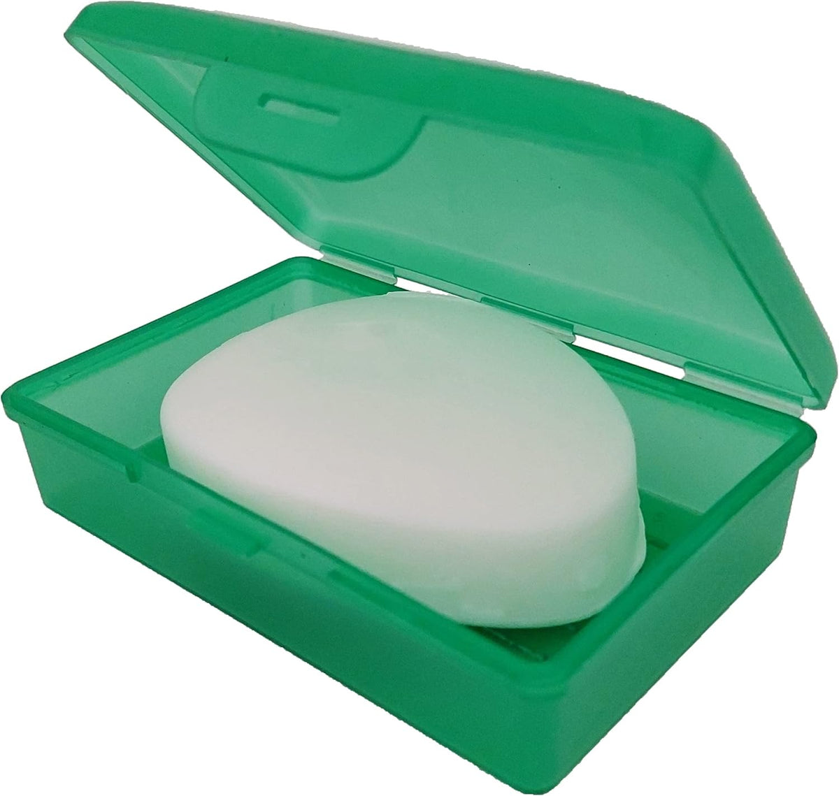 American Comb Travel Soap Box with lid - Clear White - Perfect for Traveling, Gym, or Storage. Made in The USA.