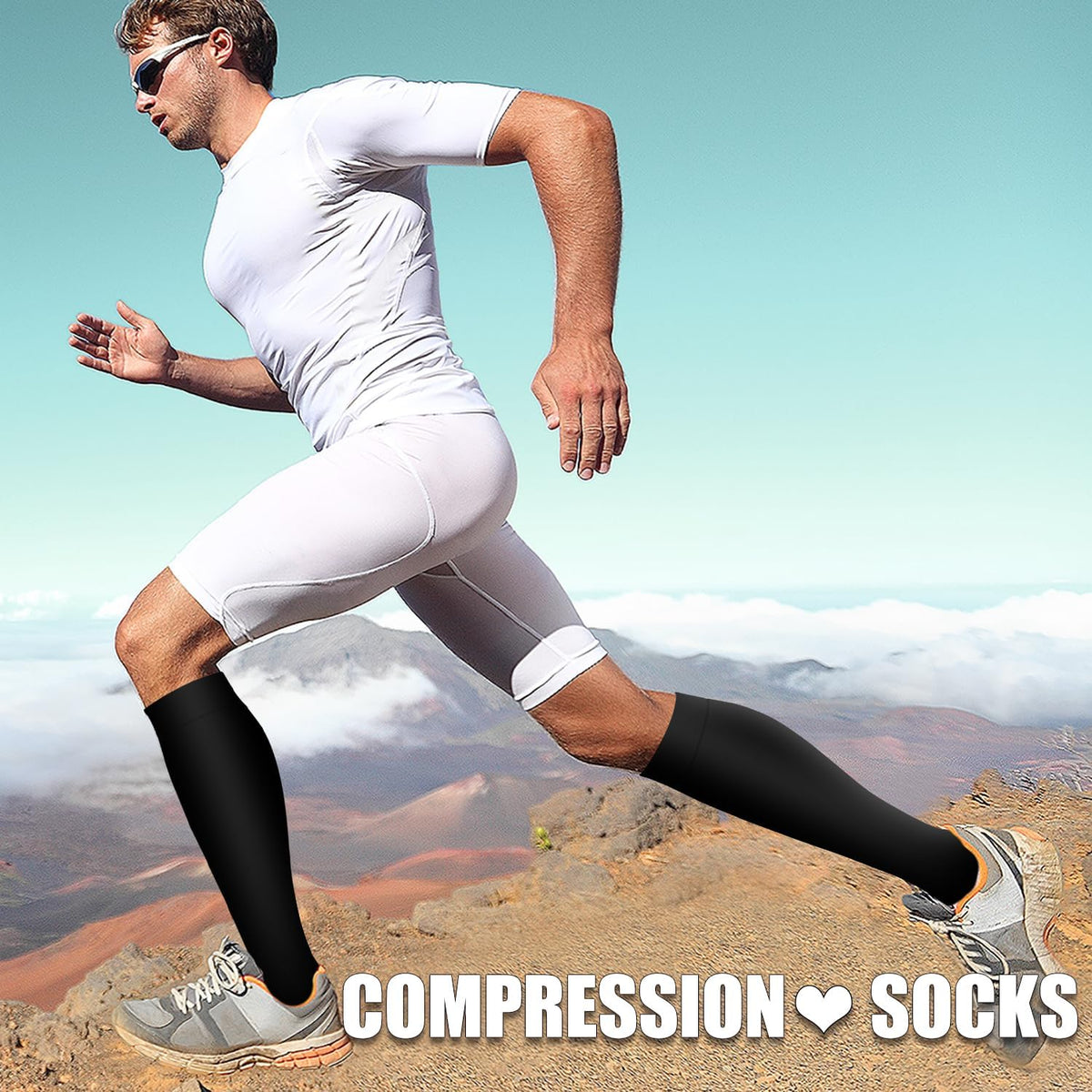 Laite Hebe 3 Pack Medical Compression Sock-Compression Sock For Women and Men Circulation -Best for Running,Nursing,Athletic Sports