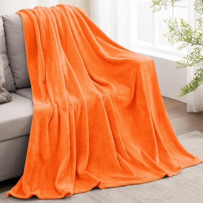 Fleece Blanket Soft Plush Throw for Couch Black 50"x60" - Colors A