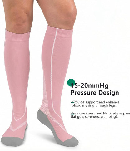 FuelMeFoot 3 Pack Copper Compression Socks - Compression Socks Women & Men Circulation - Best for Medical,Running,Athletic