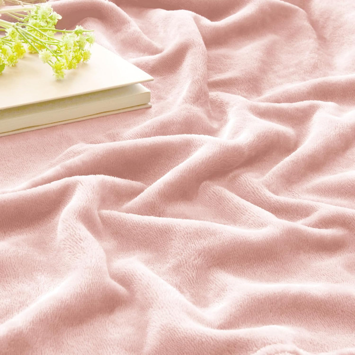 Fleece Blanket Soft Plush Throw for Couch Black 50"x60" - Colors A