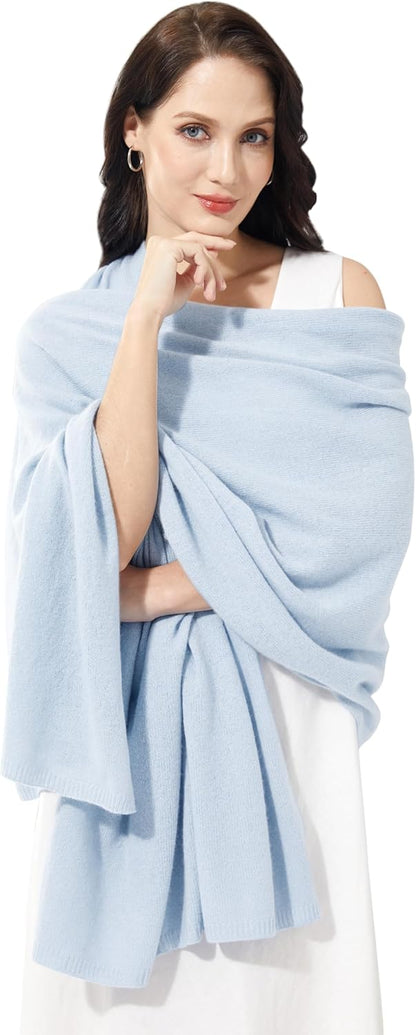 Soft Cashmere Blend Wrap Chic Scarf Stole for Women Wayfarer Travel Extra Large 87"x28" - Colors B