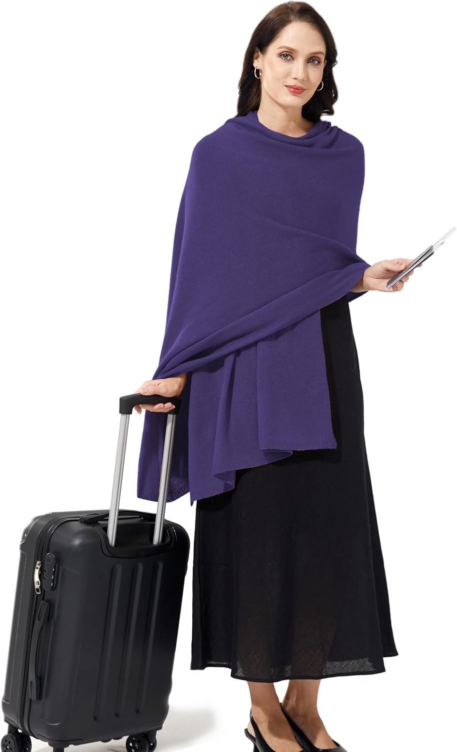 Soft Cashmere Blend Wrap Chic Scarf Stole for Women Wayfarer Travel Extra Large 87"x28" - Colors B