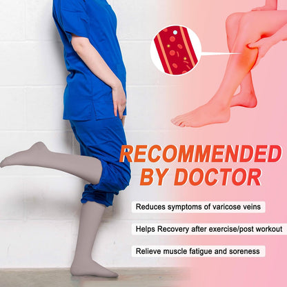 4 Pairs Compression Socks for Women Circulation-Best Support for Nurses,Running,Athletic,Travel