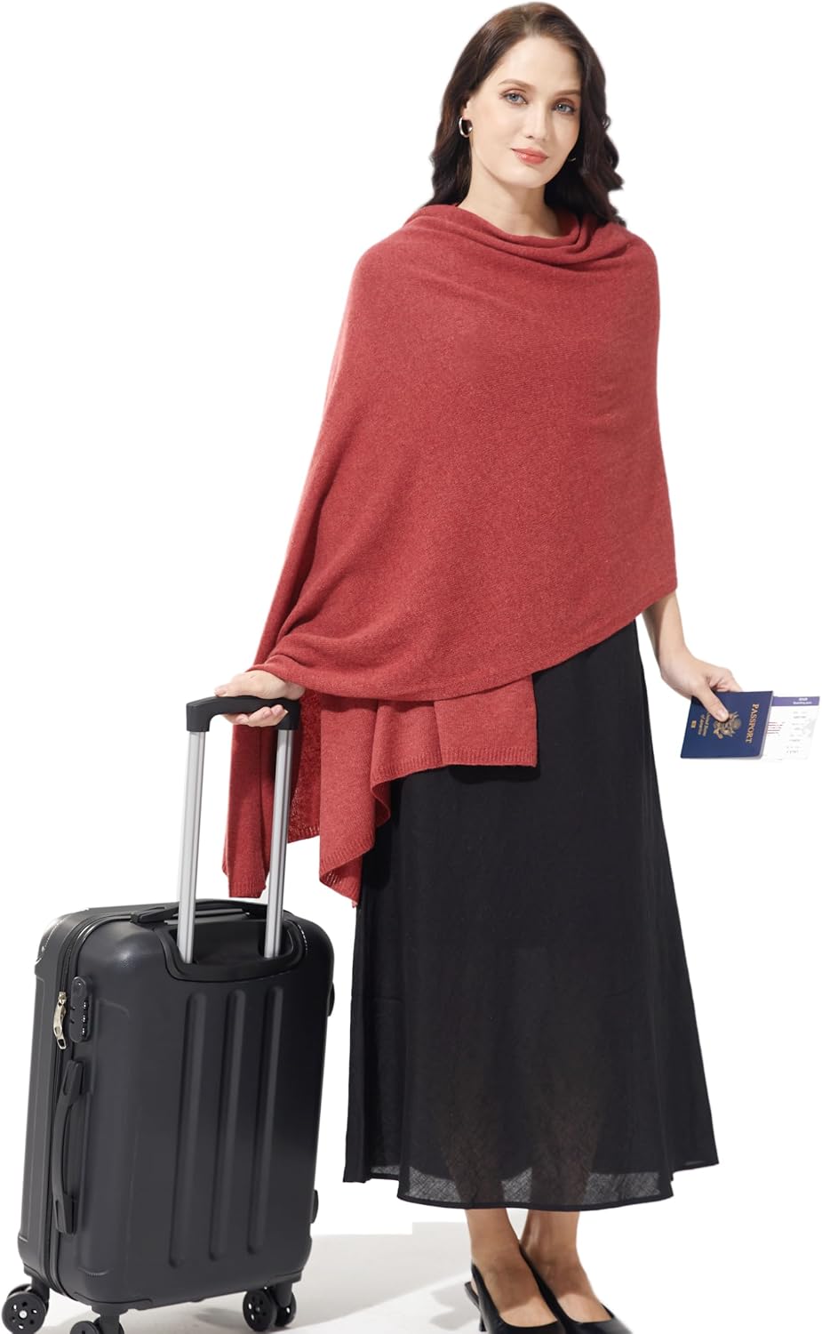 Soft Cashmere Blend Wrap Chic Scarf Stole for Women Wayfarer Travel Extra Large 87"x28" - Colors B