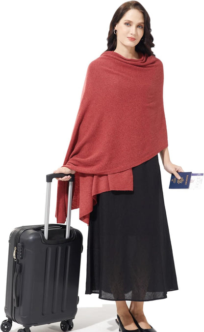 Soft Cashmere Blend Wrap Chic Scarf Stole for Women Wayfarer Travel Extra Large 87"x28" - Colors B