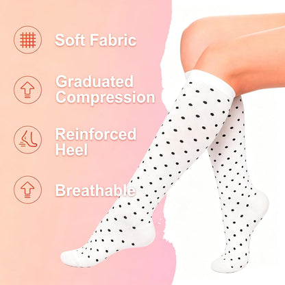 4 Pairs Compression Socks for Women Circulation-Best Support for Nurses,Running,Athletic,Travel