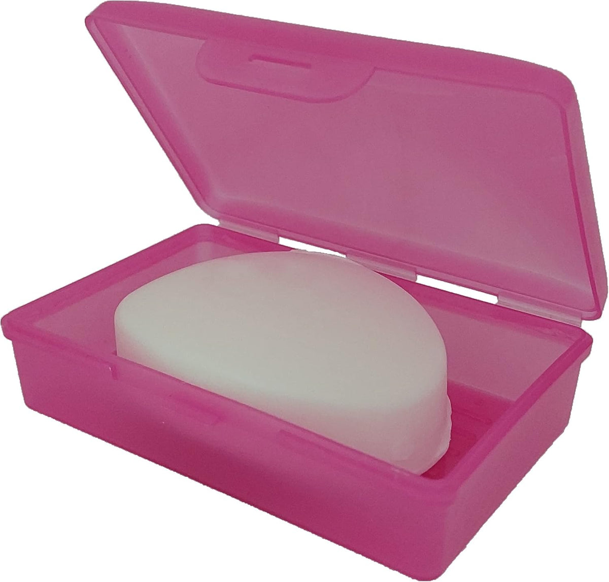 American Comb Travel Soap Box with lid - Clear White - Perfect for Traveling, Gym, or Storage. Made in The USA.