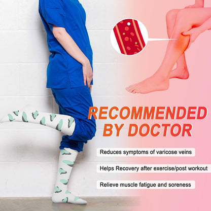 4 Pairs Compression Socks for Women Circulation-Best Support for Nurses,Running,Athletic,Travel