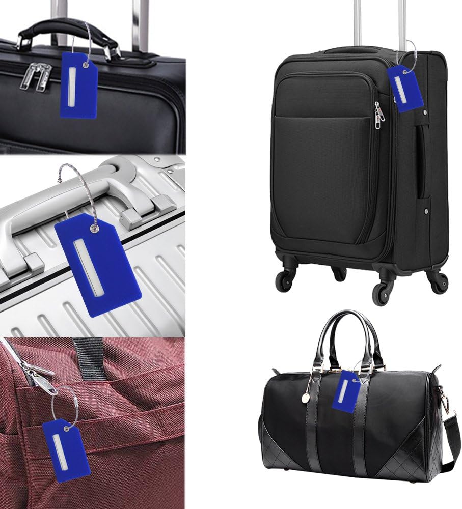 Silicone Luggage Tag with Name ID Card Perfect to Quickly Spot Luggage Suitcase