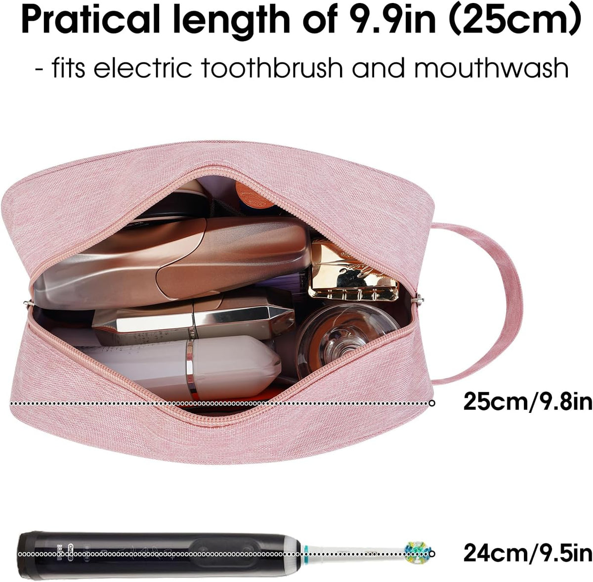 Narwey Travel Toiletry Bag for Women Traveling Dopp Kit Men Travel Bag for Toiletries Cosmetic Bag Makeup Bag Medicine Bag for Traveling (Black)