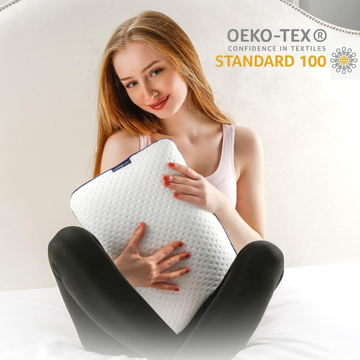 Travel & Camping Comfortable Memory Foam Pillow – Easy to Carry Portable Bag – Temperature Regulating Pillow Case