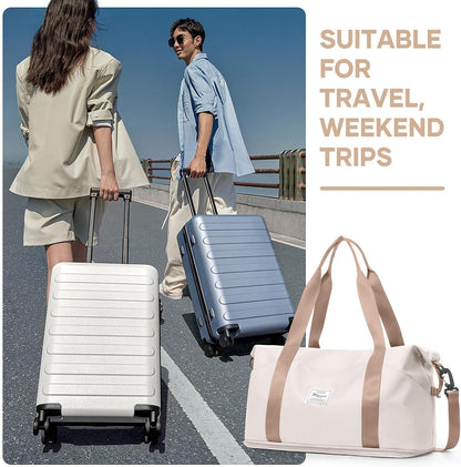 Travel Duffel Bag, Sports Tote Gym Bag, Shoulder Weekender Overnight Bag for Women - Colors A