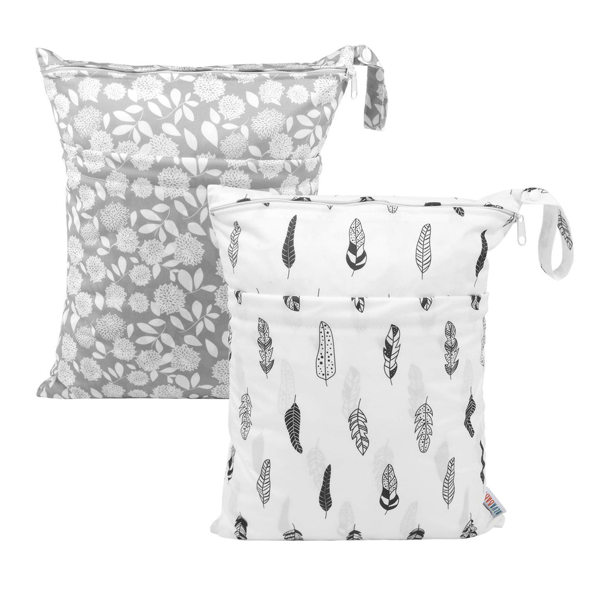 ALVA ALVABABY 3pcs Baby Cloth Diaper Wet/Dry Bags|Waterproof Reusable with Two Pockets|Travel, Beach, Pool, Daycare, Soiled Baby Items,Yoga,Gym Bag for Swimsuits or Wet Clothes 3L-ZM09 - Colors A