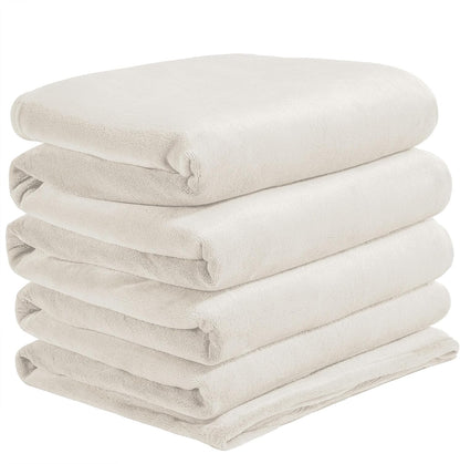 Fleece Blanket Soft Plush Throw for Couch Black 50"x60" - Colors A