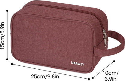 Narwey Travel Toiletry Bag for Women Traveling Dopp Kit Men Travel Bag for Toiletries Cosmetic Bag Makeup Bag Medicine Bag for Traveling (Black)