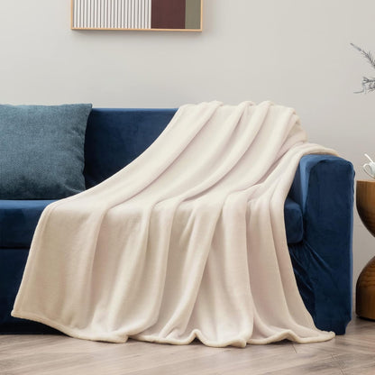 Fleece Blanket Soft Plush Throw for Couch Black 50"x60" - Colors A