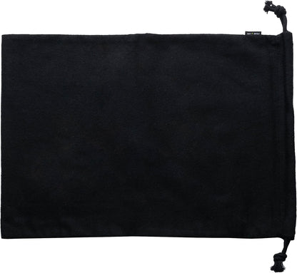 ZENPAC Cloth Bags, Black Duster Flannel Boot Storage with Drawstring Closure, Washable Breathable Cotton Fabric for Shoe, Luggage, 12.5x20.5, 2 Pack