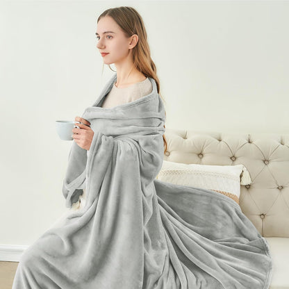 BEDELITE Fleece Blanket Black Throw Blankets for Couch & Bed, Luxury Plush Cozy Fuzzy Blanket 50x60 inches, Super Soft Warm Lightweight Throw Blanket for Travel Camping - Colors B