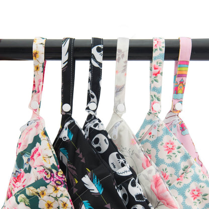 ALVA ALVABABY 3pcs Baby Cloth Diaper Wet/Dry Bags|Waterproof Reusable with Two Pockets|Travel, Beach, Pool, Daycare, Soiled Baby Items,Yoga,Gym Bag for Swimsuits or Wet Clothes 3L-ZM09 - Colors A