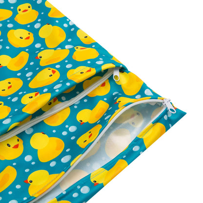 ALVA ALVABABY 3pcs Baby Cloth Diaper Wet/Dry Bags|Waterproof Reusable with Two Pockets|Travel, Beach, Pool, Daycare, Soiled Baby Items,Yoga,Gym Bag for Swimsuits or Wet Clothes 3L-ZM09 - Colors B