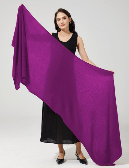 Soft Cashmere Blend Wrap Chic Scarf Stole for Women Wayfarer Travel Extra Large 87"x28" - Colors A