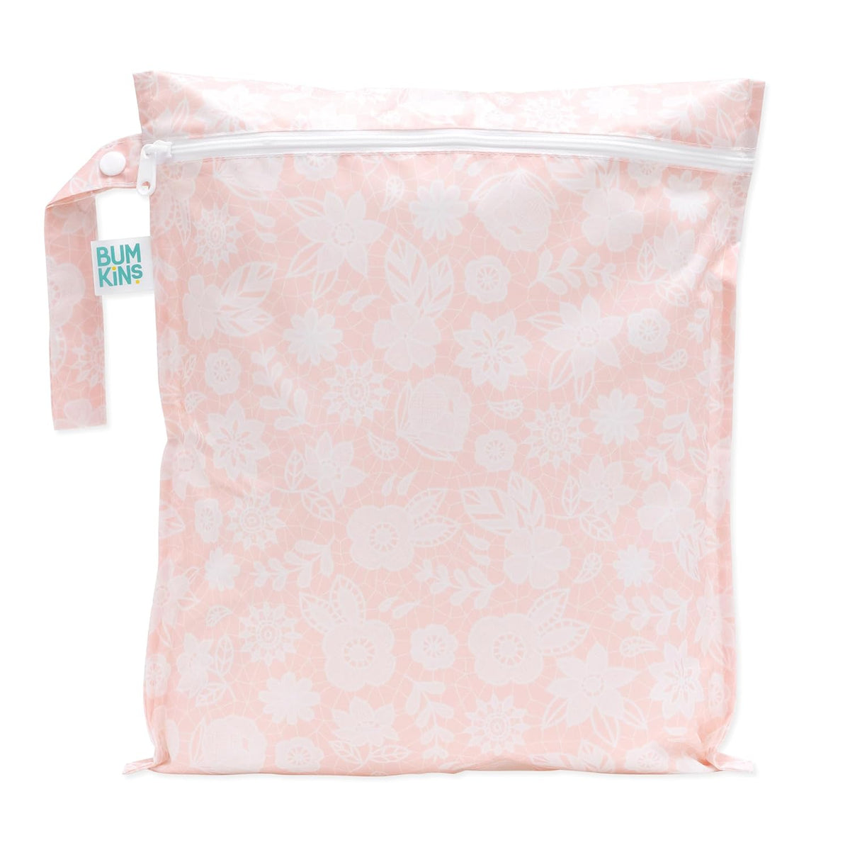 Bumkins Waterproof Wet Bag for Baby, Travel, Swim Suit, Cloth Diapers, Pump Parts, Pool, Beach, Gym Clothes, Toiletry, Hook to Stroller, Daycare, Zipper Reusable Wetdry Packing Pouch, Jungle