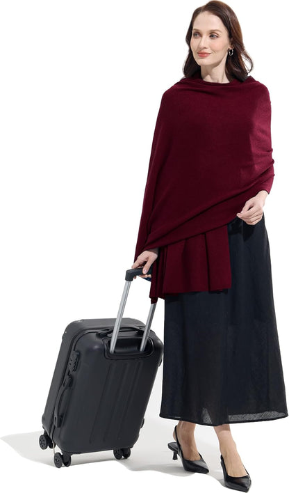 Soft Cashmere Blend Wrap Chic Scarf Stole for Women Wayfarer Travel Extra Large 87"x28" - Colors A