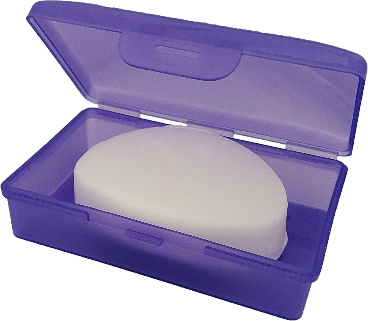 American Comb Travel Soap Box with lid - Clear White - Perfect for Traveling, Gym, or Storage. Made in The USA.