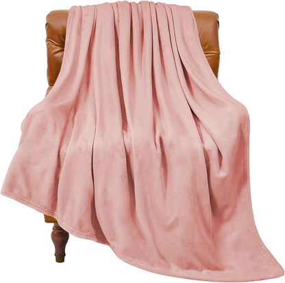 Fleece Blanket Soft Plush Throw for Couch Black 50"x60" - Colors A