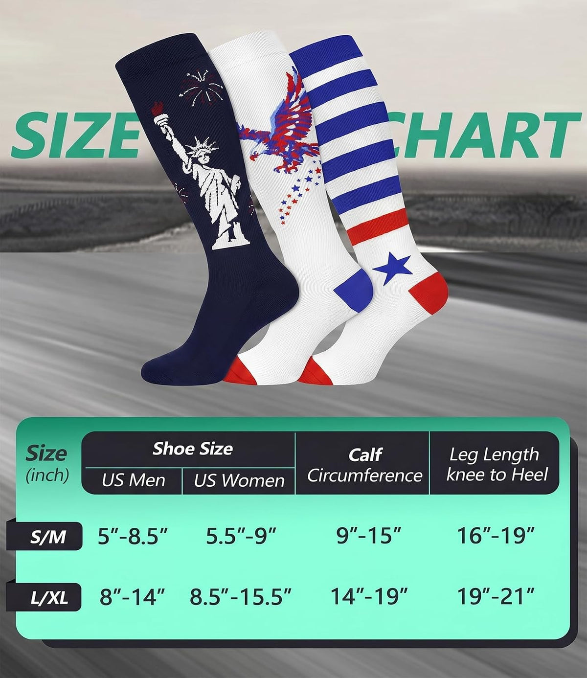 FuelMeFoot 3 Pack Copper Compression Socks - Compression Socks Women & Men Circulation - Best for Medical,Running,Athletic
