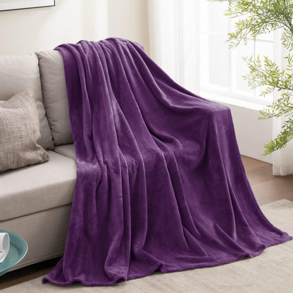 BEDELITE Fleece Blanket Black Throw Blankets for Couch & Bed, Luxury Plush Cozy Fuzzy Blanket 50x60 inches, Super Soft Warm Lightweight Throw Blanket for Travel Camping - Colors B