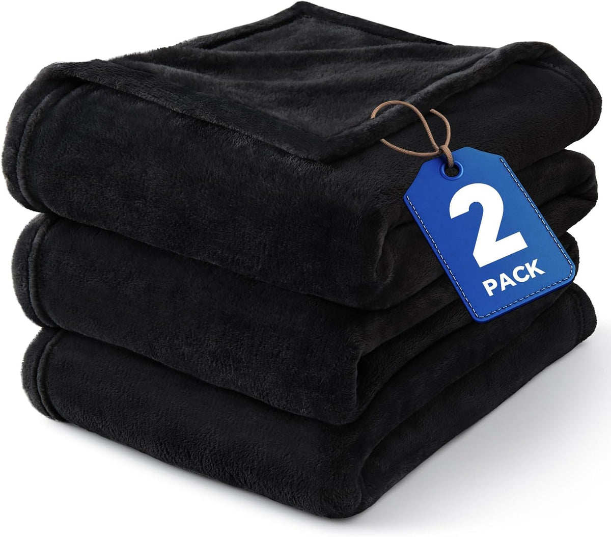 BEDELITE Fleece Blanket Black Throw Blankets for Couch & Bed, Luxury Plush Cozy Fuzzy Blanket 50x60 inches, Super Soft Warm Lightweight Throw Blanket for Travel Camping - Colors B