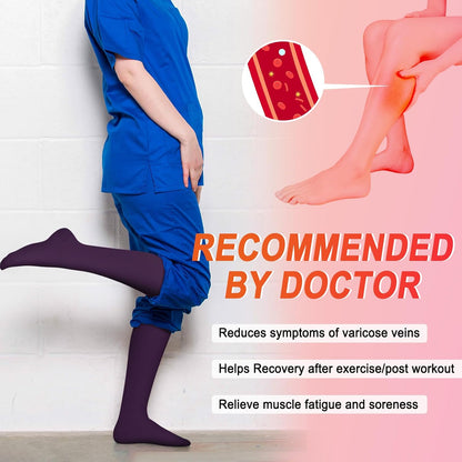 4 Pairs Compression Socks for Women Circulation-Best Support for Nurses,Running,Athletic,Travel