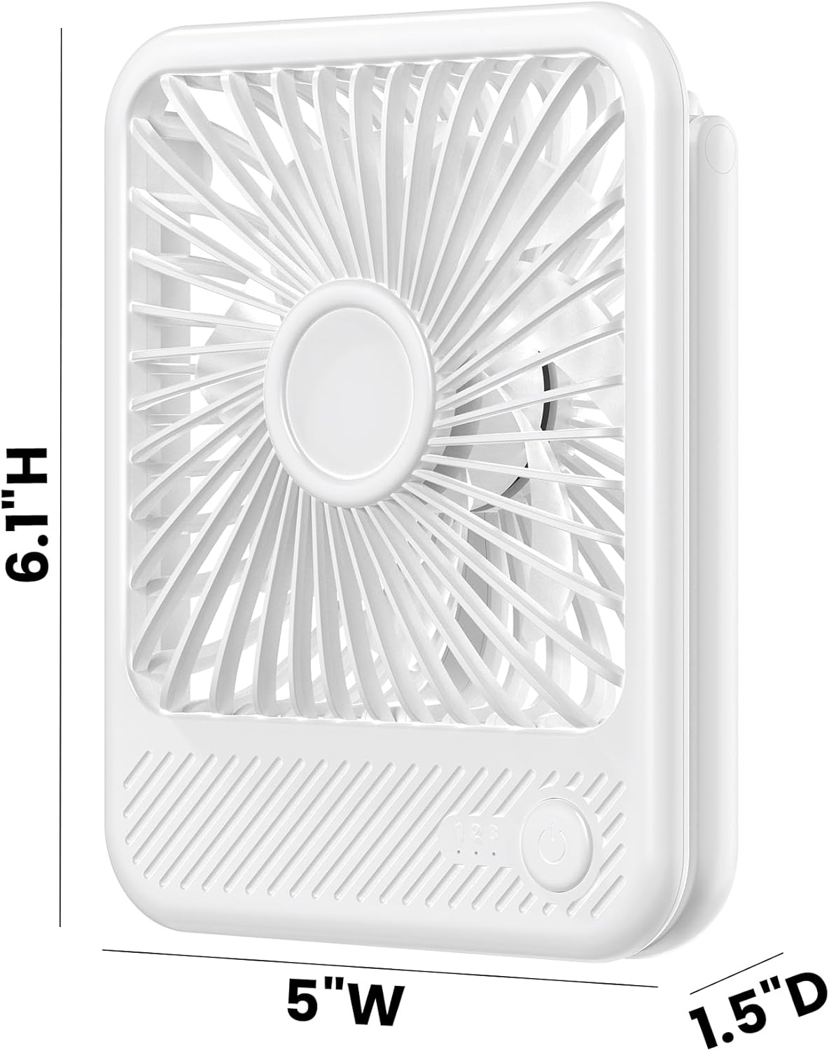 Koonie USB Desk Fan, Strong Wind Ultra Quiet Small Personal Fan with 180° Tilt Folding and 3 Speeds Adjustable, USB-C Corded Powered Mini USB Fan for Office Desktop Bedroom, NO BATTERY