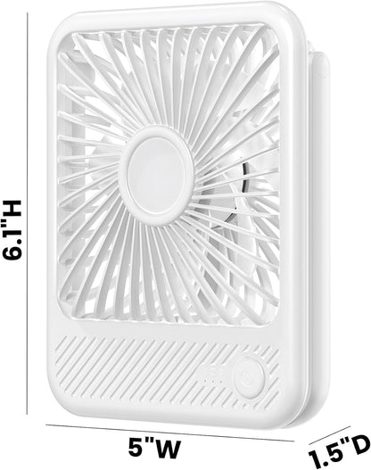 Koonie USB Desk Fan, Strong Wind Ultra Quiet Small Personal Fan with 180° Tilt Folding and 3 Speeds Adjustable, USB-C Corded Powered Mini USB Fan for Office Desktop Bedroom, NO BATTERY