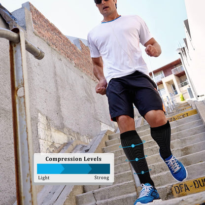 FuelMeFoot 3 Pack Copper Compression Socks - Compression Socks Women & Men Circulation - Best for Medical,Running,Athletic