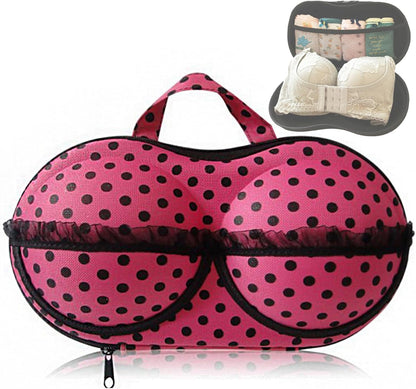Travel Organizer Bra and Underwear Zip Bag，Portable Bra Storage Case with Net Traveling Lingerie Organizer Bag for Luggage Women Bras Bikin (Leopard print)